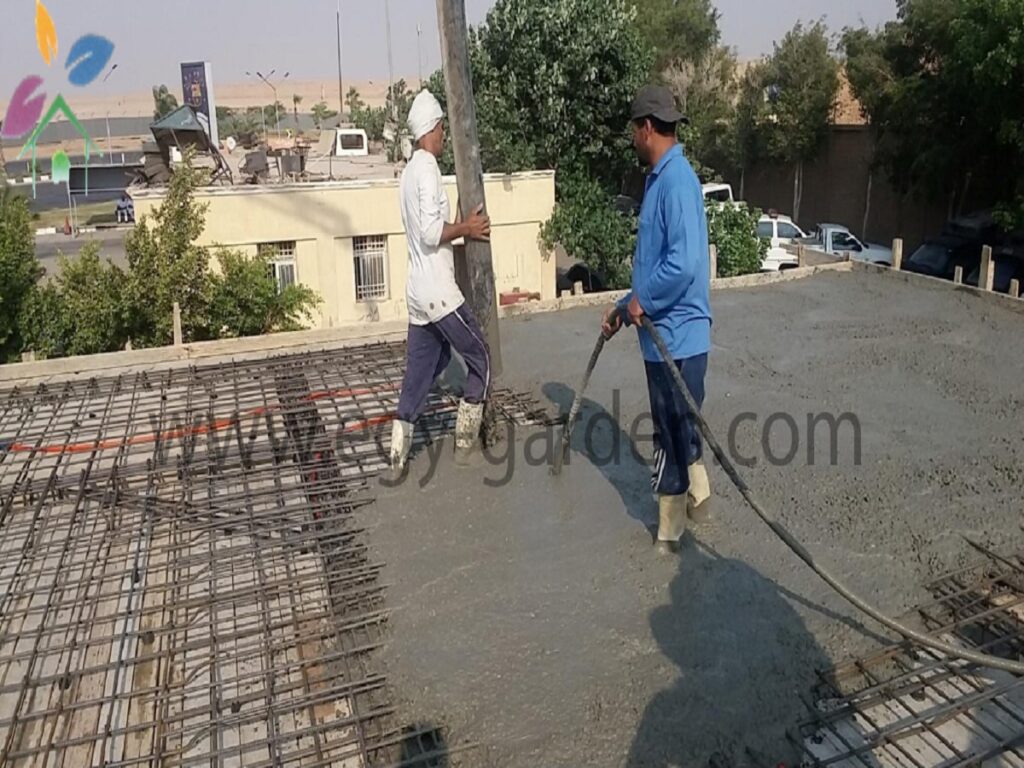 تنفيذ أعمال خرسانية لمبني سكني
